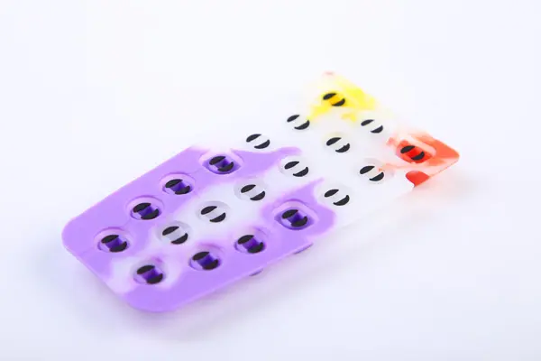 Massage Gun Remote Control Panel 6 Purple Angled View